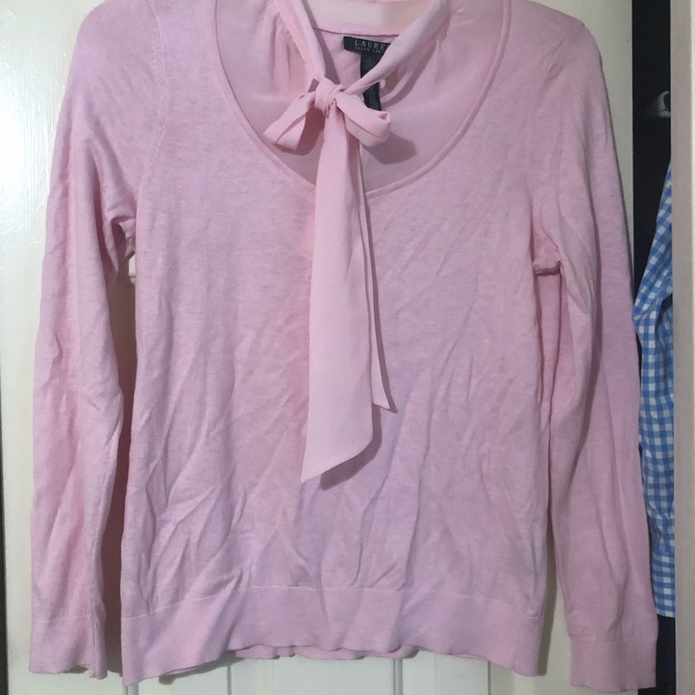Lauren Ralph Lauren Lightweight Bow Sweater NWT